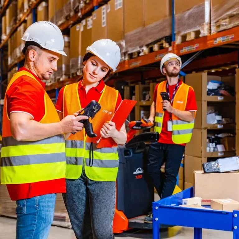 CEVA employees in warehouse